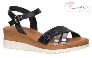 RODRI. Woman Leather Sandal Comfort Plant, MADE IN SPAIN.